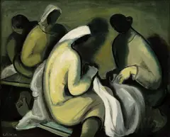 Karel Jílek, Seamstresses, 1939, oil on cardboard