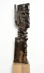 Jan Koblasa, King's head, 1962, burnt patinated wood