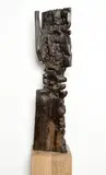 Jan Koblasa, King's head, 1962, burnt patinated wood
