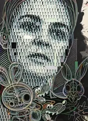 Ivana Štenclová, Bunny Girl, 2019, komb. tech. (laser cut, akryl) na překližce