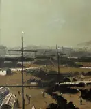 Vladimír Fuka, Circus on Letna, 1951, oil on hardboard