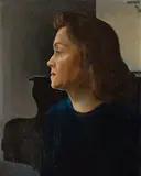 Otakar Mrkvička, Portrait of Wife Zdenka, 1948, oil on canvas