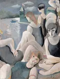 Alexandr Vladimír Hrska, Bathing Women, 1925–1927, oil on cardboard