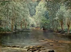 J. Camille Mathieu, The Banks of Trinqueline, 1905, oil on canvas
