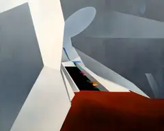 Theodor Pištěk, Building No. 2, 1995, oil on canvas