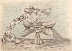 František Janoušek, Untitled, 31. 5. 1935, color pencils on paper