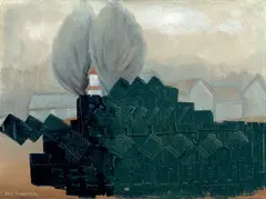 Stanislav Podhrázský, Vesnička Hutě, 1980, olej na plátně