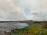 Otakar Lebeda, At the Luční bouda, 1895, oil on cardboard