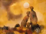 Stones by Ota Janeček, 1977, oil on canvas, sold Nov 2020