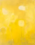 Václav Kiml, Dandelions, 1976, encaustic on canvas fixed on hardboard
