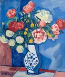 Bouquet with Buttercups by Václav Špála, 1928, oil on canvas, sold Nov 2020