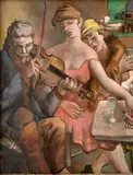 František Janoušek, At the Bar / On the Shore (double-sided painting)