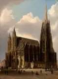 Ferdinand Lepié, Stephansdom, 1867, oil on canvas