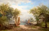 Václav Jan Kautský, Dutch Landscape, 60. léta 19. století, oil on canvas