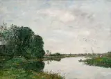 Eugène Louis Boudin, River Touques near Saint-Arnoult