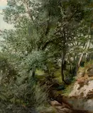 Otakar Lebeda, Blossoming Alder, 1896–1897, oil on cardboard