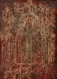 Pavla Mautnerová, The Holy Place, 1967, mixed tehnique (oil, asphalt) on canvas