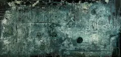 Jan Koblasa, Noli Tangere Circulos Meos, 1960, mixed media (oil, nitro lacquer) on paper fixed on cardboard