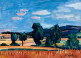 Harvest by Václav Špála, 1928, oil on canvas, sold Nov 2020