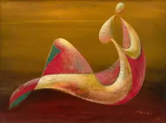František Muzika, Lying Figure, 1946, oil on plywood