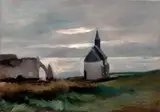 Rudolf Kremlička, Coast of Normandy, 1930, oil on canvas