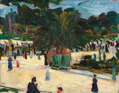 Eugen Kahler, Streets in the Orient, around 1909, oil on cardboard