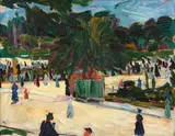 Eugen Kahler, Streets in the Orient, around 1909, oil on cardboard
