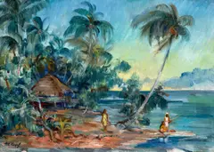 Maxim Kopf, The Coast of Tahiti, 1930s, oil on canvas