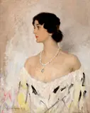 Nikolay Bogdanov-Belsky, Portrait of Irina Romanovova, 1914, oil on canvas