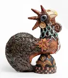 Jan Kutálek, Rooster, 1974, glazed ceramics