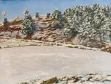 Bohuslav Dvořák, Under Snow, 1930s, oil on canvas