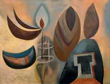 Robert Piesen, Old Cemetery, 1958, oil on canvas