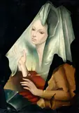 Jaroslav Veris, Coppy According to van Eyck, kolem roku 1935, oil on cardboard