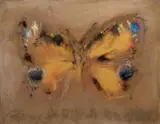 Jakub Špaňhel, Peacock Butterfly, 2019, mixed media (acrylic, pigments) on canvas
