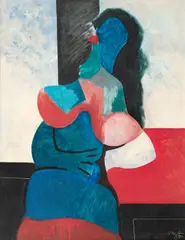 Karel Vaca, Woman at the Window, 1987, oil on cardboard