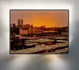 Svatopluk Klimeš, Eight Lightning (View from Brooklyn), 1999, photograph interpreted by fire
