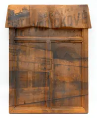 Window – Rags by Magdalena Jetelová, 1978, wooden relief with applied photoemulsion, sold Nov 2020