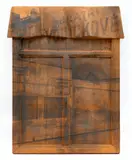 Magdalena Jetelová, Window – Rags, 1978, wooden relief with applied photoemulsion