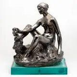 Josef Drahoňovský, Girl after her Bath, 1921, silver of purity 835/1000 (weight 3113.75 g)