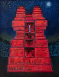 Jaroslav Róna, Red Throne, 2018, oil on canvas