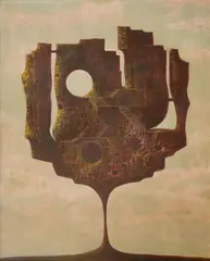 František Muzika, The Great Elsinor XI, 1971, mixed media (oil, tempera) on cavas