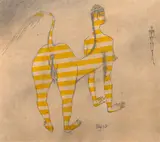 Frantisek Tichy, Erotic Composition, 1947, mixed media (pencil, water color) on paper