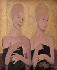Ernest Neuschul, Female Friends, 1960, olej na plátně