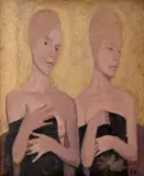 Ernest Neuschul, Female Friends, 1960, olej na plátně