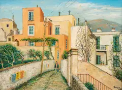 Alois Lecoque, Motif from Italy, 1964, oil on cardboard