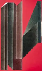 Karel Štědrý, Construction No. 5, 2018, mixed media (acrylic, pastel) on canvas