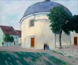 Emil Orlík, Parish Church in Levin, 1909, oil on canvas