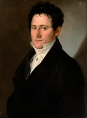 Portrait of a gentleman / Portrait of a lady (pendants) by Antonín Machek, 1826, oil on canvas, sold May 2021