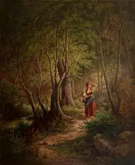 Václav Kroupa, A Forest Idyll, 1874, oil on canvas