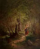 Václav Kroupa, A Forest Idyll, 1874, oil on canvas